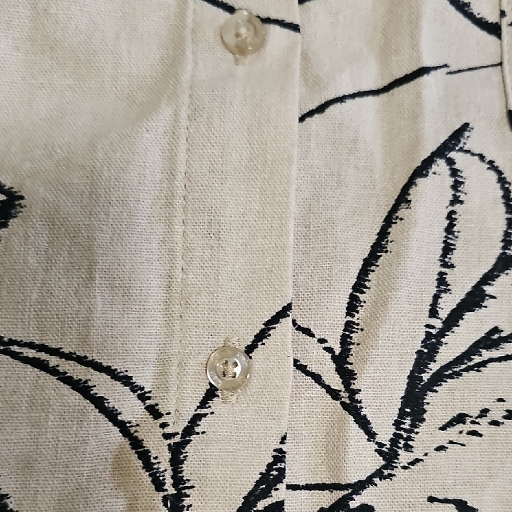 Calvin Klein Black and Cream Patterned Shirt - Picture 5 of 7